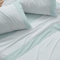 juego de sabanas 50 algodon 50 poliester diseno rayitas 150 x 190200 cm - verde - burrito blanco