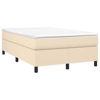 Cama Tapizada 193x123x33,5 Cm Tejido - Crema