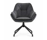 silla de oficina domestica - tamano estandar - sillon con reposabrazos de cuero sintetico silla de maquillaje de asiento bajo para salon y dormitorio - gris
