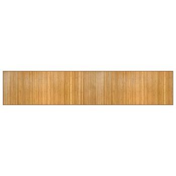 Alfombra Rectangular Bambú Color Natural 80x400 Cm Vidaxl