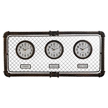 Reloj Pared Hierro Pp 93x5x42 3 Reloje Envejecido