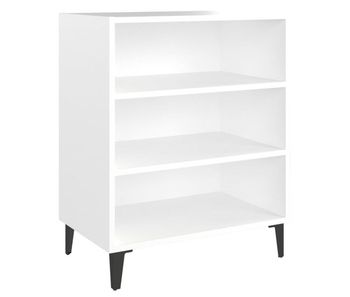 Aparador - mueble de almacenamiento de madera contrachapada blanco 57x35x70 cm es2466