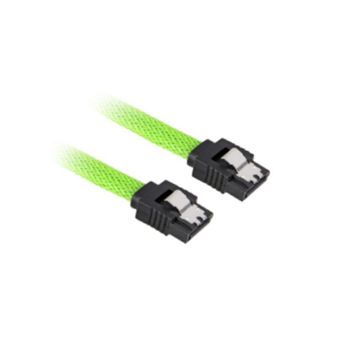 Cable SATA III Sharkoon 0,3 m Macho/Macho Negro/Verde