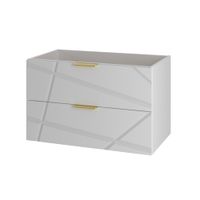 mueble bajo lavabo 80cm paneles de melamina y mdf blanco