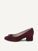 caprice pumps red made of leather with trapeze heel size 41