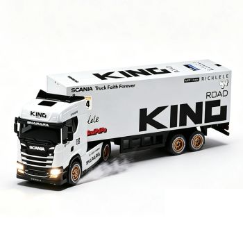 1/64 2.4G 4WD Scania Oficial Licenciado Mini Drift RC Coche Contenedor Remolque Tractor Camión Pesado Controlado por Man
