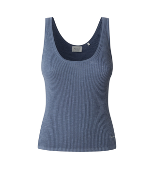 Pepe Jeans para mujer. PL702280 Top Otin azul (L), Casual, Algodón, Sin mangas / Tirantes, Sostenible