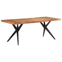 mesa de comedor madera maciza de acacia 200x90x76 cm vidaxl