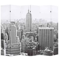 biombo divisor plegable 228x170 cm nueva york blanco y negro vidaxl