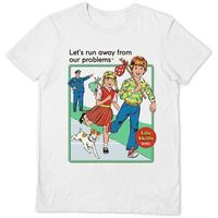 steven rhodes camiseta lets run away para hombre