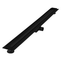 canal de ducha 100cm 2en1 alicatable acero inoxidable negro luxebath