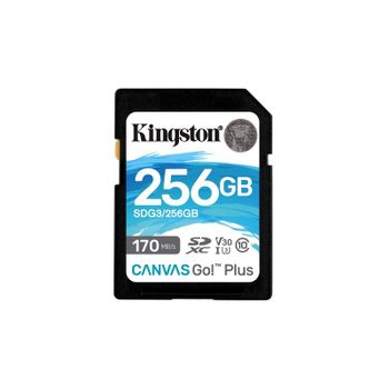 Kingston Canvas Go Plus SDXC 256GB UHS-I U3 V30 Clase 10