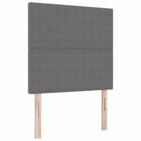 cabecero led con tiras led gris claro 100 cm tela de pana vidaxl