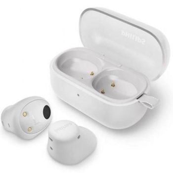 Auriculares Philips TAT2149 inalámbricos Bluetooth multipunto con graves dinámicos, resistentes al agua IPX4, color blanco