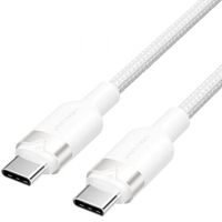 cable usb vention trdwh 20 tipo-c macho a macho 3a 60w 480mbps 2m blanco