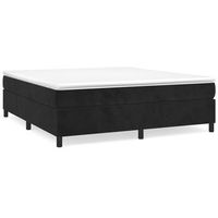 cama matrimonial  cama para adultos  estructura de cama box spring terciopelo negro 180x200 cm
