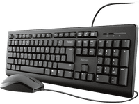 pack teclado  raton - trust primo 23972 cable 2 puertos usb negro