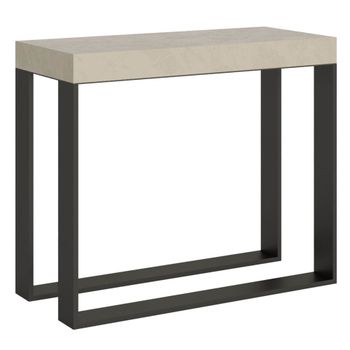 Consola extensible 90x40/300 cm efecto madera cachemira, hierro