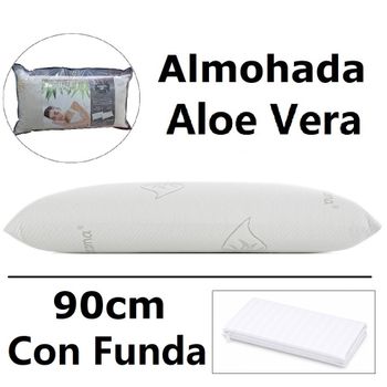 Almohada de 90cm mixta fibra, medidas (90 x 40 cm),color blanco,Dosantex,fespu