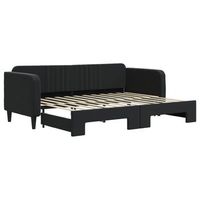 sofa cama nido terciopelo negro 80x200 cm vidaxl