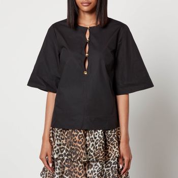 Ganni Cotton-Poplin Blouse - EU 38/UK 10