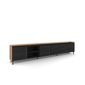 Mueble Tv Olías-01 Con Puertas Abatibles Y Diseño Industrial