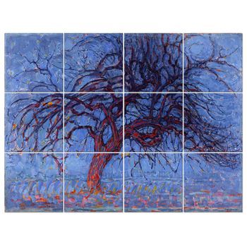 Legendarte - Panel Decorativo Multiple El Árbol Rojo - Piet Mondrian Cm. 150x200 (12 Paneles)