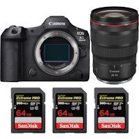 EOS R5 Mark II + RF 24-70mm f/2.8 L IS USM + 3 SanDisk 64GB Extreme PRO UHS-II SDXC 300 MB/s + EBOOK MCZDIRECT