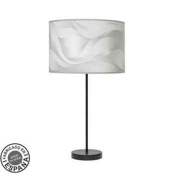 Sobremesa alto moda 1xe27 negro/ola gris 63x30x30 cm