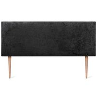 dhome cabecero de lana natural 150x105cm con patas camas 150 - negro