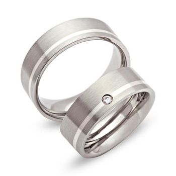 Anillos de boda anillos de amistad de acero inoxidable 7mm grabado