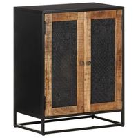 aparador de madera de mango rugosa 60x35x75 cm vidaxl