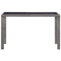 mesa de jardin  mesa de exterior de ratan sintetico gris antracita 123x60x74 cm