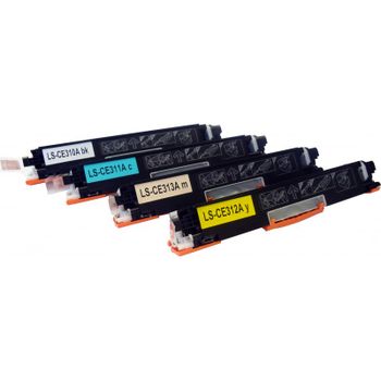 Toner Compatible HP CE310/1A/2A/3A 126A Pack 4 para Laserjet Color CP1025 M175 M275 - Alta Calidad