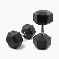 mancuerna hexagonal de goma par suprfit 325 kg negro