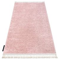 alfombra berber 9000 rosado franjas bereber marroqui shaggy 80x150 cm