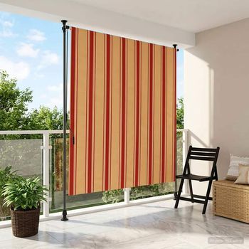Cortina Enrollable - Uso Exterior - Poliéster Y Aluminio - Multicolor (100x270cm)
