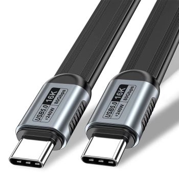 PD240W USB 5.0 Tipo-C a Tipo-C cable 80Gbps ThunderBolt5 USB-C cable de datos 16K@60Hz USB-C cable para iPhone 17 Pro Ma