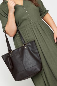 Bolso Grande Negro Con Doble Asa