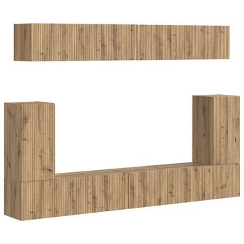Conjunto De Mueble De Tv 5 Uds. Roble Artisan Vidaxl
