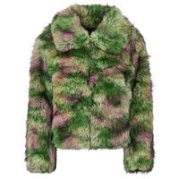 desigual abrigo fake fur camomille lacroix para mujer