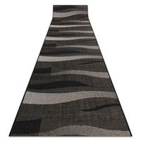 alfombra de pasillo sizal floorlux modelo 20212 negroplateado 120 cm 120x550 cm