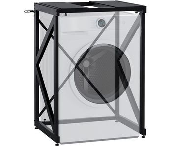 Estante para lavadora caleb metal negro 60x72x101 cm