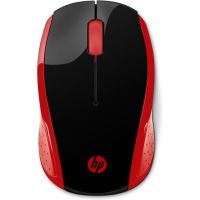 hp 200 raton optico inalambrico 1000 dpi rojo imperial