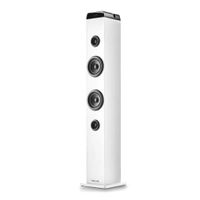 experience immersive sound with the ngs skycharm pro white bluetooth 54 portable speaker featuring 50w power aluminum casing karaoke function usb aux input and remote control ideal for home and