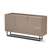 aparador moderno beige de 3 puertas 160 x 50 cm h 80 cm