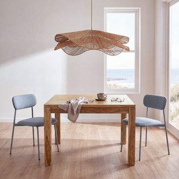 Mesa de comedor cuadrada de sheesham macizo 140x140 cm