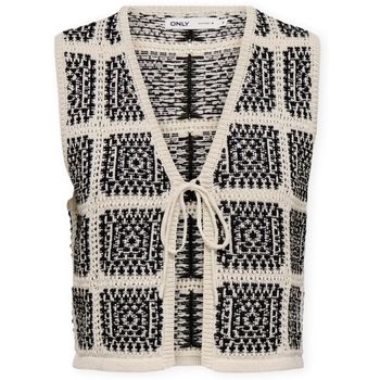 Only Blusa Loa Vest - Birch/Black para mujer