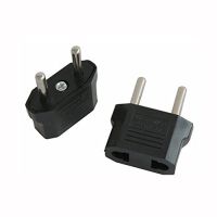 adaptador de enchufe de eeuu a enchufe europeo 2 negro