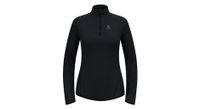 jersey de running para mujer odlo zeroweight warm 2 0 1 2 zip negro